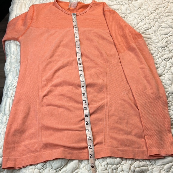 Fabletics Long Sleeve Seemless Coral Athletic Top and matching headband Large - Picture 16 of 17